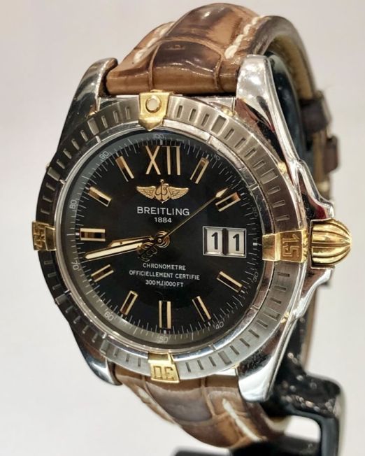 Breitling Cockpit Big Date. Acero y Oro