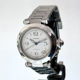 CARTIER PASHA C. "RELOJ CONMEMORATIVO GANADOR LIGA FRANCESA". UNISEX. ACERO