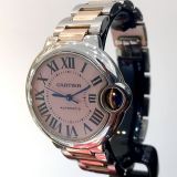 Cartier Ballon Bleu. Oro Rosa 18 ct y Acero. Esfera madreperla rosa. Dama
