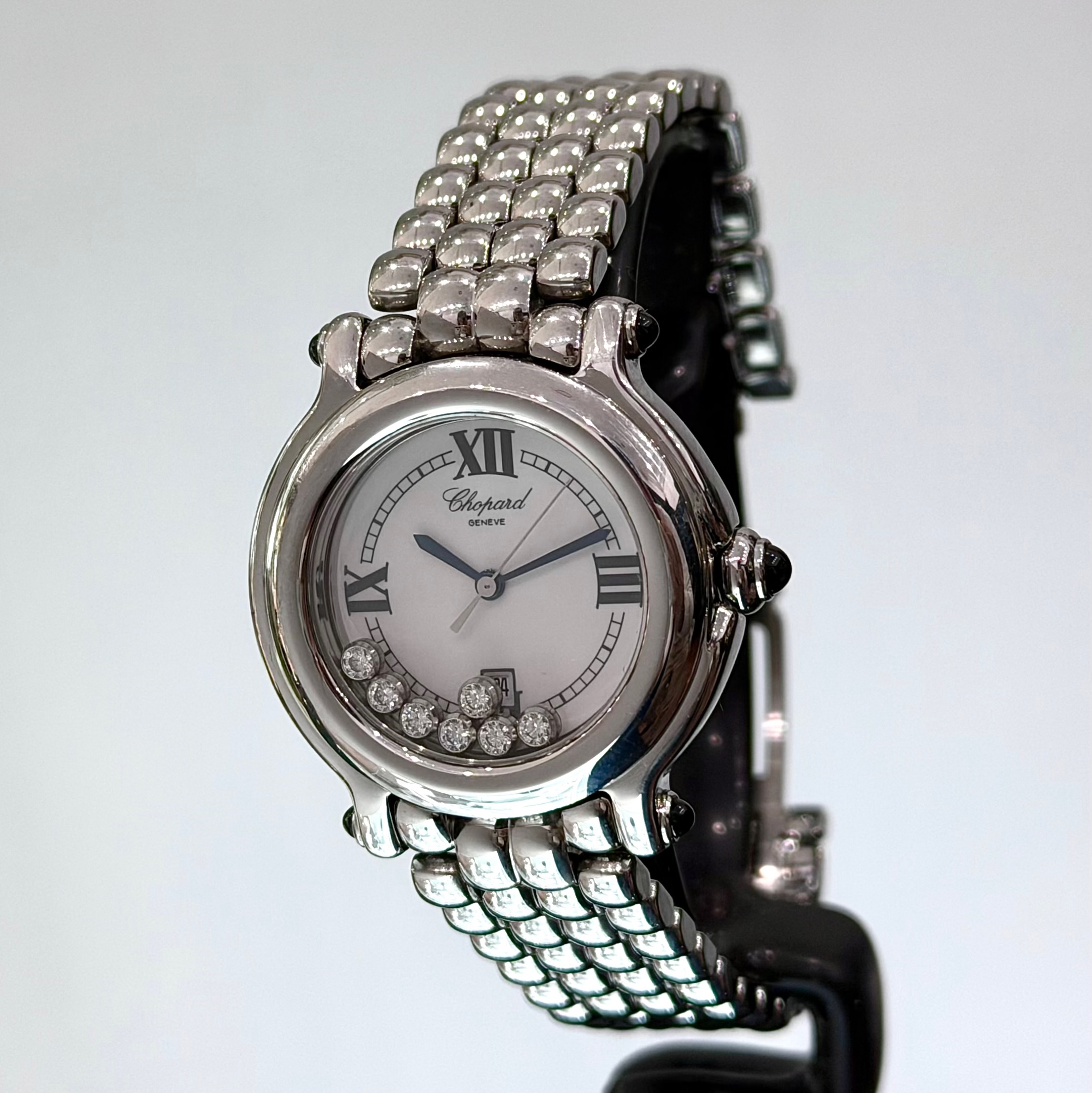 CHOPARD HAPPY SPORT. DIAMANTES. DAMA. ACERO